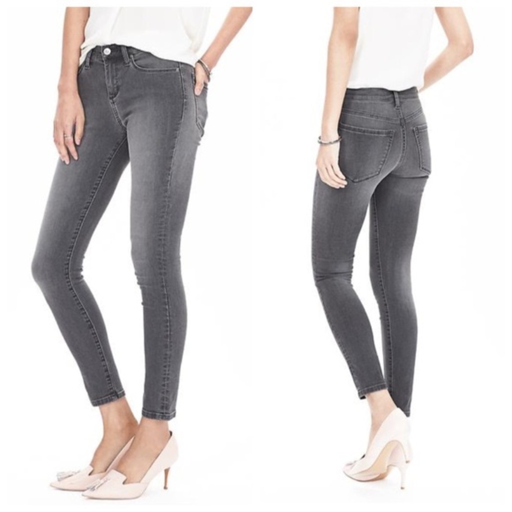 Banana Republic dark grey Skinny Ankle Jeans